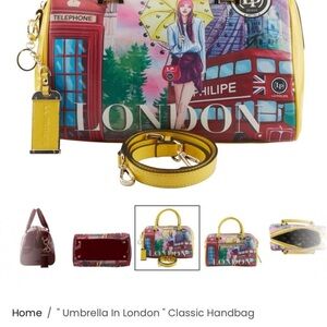 La Philipe “Umbrella In London” Classic Handbag MRSP: $175 NWT